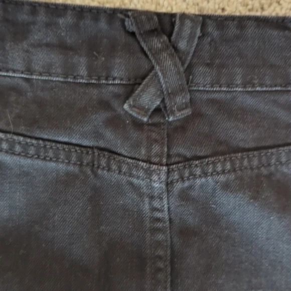 Forever 21 Black Denim Button-Front Skirt Size S - Picture 4 of 7